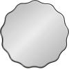 imageKate and Laurel Viona Modern Scalloped Round Mirror 32 Inch Diameter Bronze Decorative Circle Bathroom Mirror for Over Sink with Unique Rippled Edge for Wavy Wall Decor AccentBlack