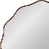 imageKate and Laurel Viona Modern Scalloped Round Mirror 32 Inch Diameter Bronze Decorative Circle Bathroom Mirror for Over Sink with Unique Rippled Edge for Wavy Wall Decor AccentBronze