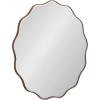 imageKate and Laurel Viona Modern Scalloped Round Mirror 32 Inch Diameter Bronze Decorative Circle Bathroom Mirror for Over Sink with Unique Rippled Edge for Wavy Wall Decor AccentBronze