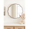 imageKate and Laurel Viona Modern Scalloped Round Mirror 32 Inch Diameter Bronze Decorative Circle Bathroom Mirror for Over Sink with Unique Rippled Edge for Wavy Wall Decor AccentBronze