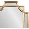 imageKate and Laurel Viona Modern Scalloped Round Mirror 32 Inch Diameter Bronze Decorative Circle Bathroom Mirror for Over Sink with Unique Rippled Edge for Wavy Wall Decor AccentGold