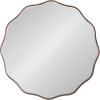 imageKate and Laurel Viona Modern Scalloped Round Mirror 32 Inch Diameter Bronze Decorative Circle Bathroom Mirror for Over Sink with Unique Rippled Edge for Wavy Wall Decor AccentBronze