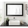 imageKate and Laurel Whitley Traditional Framed Wall Mirror 24 x 34 White Coastal Rectangle Bathroom Mirror with Transitional Profile and Beveled Edge DesignBlack