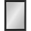 imageKate and Laurel Whitley Traditional Framed Wall Mirror 24 x 34 White Coastal Rectangle Bathroom Mirror with Transitional Profile and Beveled Edge DesignBlack