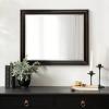 imageKate and Laurel Whitley Traditional Framed Wall Mirror 24 x 34 White Coastal Rectangle Bathroom Mirror with Transitional Profile and Beveled Edge DesignBronze