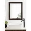 imageKate and Laurel Whitley Traditional Framed Wall Mirror 24 x 34 White Coastal Rectangle Bathroom Mirror with Transitional Profile and Beveled Edge DesignBronze