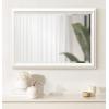 imageKate and Laurel Whitley Traditional Framed Wall Mirror 24 x 34 White Coastal Rectangle Bathroom Mirror with Transitional Profile and Beveled Edge DesignWhite