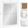 imageKate and Laurel Whitley Traditional Framed Wall Mirror 24 x 34 White Coastal Rectangle Bathroom Mirror with Transitional Profile and Beveled Edge DesignWhite