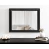 imageKate and Laurel Whitley Traditional Framed Wall Mirror 24 x 34 White Coastal Rectangle Bathroom Mirror with Transitional Profile and Beveled Edge DesignBlack
