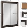 imageKate and Laurel Whitley Traditional Framed Wall Mirror 24 x 34 White Coastal Rectangle Bathroom Mirror with Transitional Profile and Beveled Edge DesignBronze