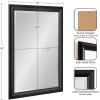 imageKate and Laurel Whitley Traditional Framed Wall Mirror 24 x 34 White Coastal Rectangle Bathroom Mirror with Transitional Profile and Beveled Edge DesignBlack