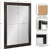imageKate and Laurel Whitley Traditional Framed Wall Mirror 24 x 34 White Coastal Rectangle Bathroom Mirror with Transitional Profile and Beveled Edge DesignBronze