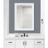 imageKate and Laurel Whitley Traditional Framed Wall Mirror 24 x 34 White Coastal Rectangle Bathroom Mirror with Transitional Profile and Beveled Edge DesignWhite