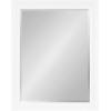 imageKate and Laurel Whitley Traditional Framed Wall Mirror 24 x 34 White Coastal Rectangle Bathroom Mirror with Transitional Profile and Beveled Edge DesignWhite