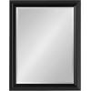 imageKate and Laurel Whitley Traditional Framed Wall Mirror 24 x 34 White Coastal Rectangle Bathroom Mirror with Transitional Profile and Beveled Edge DesignBlack