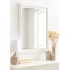 imageKate and Laurel Whitley Traditional Framed Wall Mirror 24 x 34 White Coastal Rectangle Bathroom Mirror with Transitional Profile and Beveled Edge DesignWhite