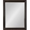 imageKate and Laurel Whitley Traditional Framed Wall Mirror 24 x 34 White Coastal Rectangle Bathroom Mirror with Transitional Profile and Beveled Edge DesignBronze