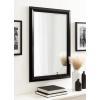 imageKate and Laurel Whitley Traditional Framed Wall Mirror 24 x 34 White Coastal Rectangle Bathroom Mirror with Transitional Profile and Beveled Edge DesignBlack