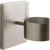 imageKate and Laurel Zabler Modern Metal Wall Sconce 5 x 6 x 10 Antique Nickel Round Candle Holder with Removable Glass Cylinder for Flameless Candle Display in Bedroom or Bathroom