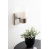 imageKate and Laurel Zabler Modern Metal Wall Sconce 5 x 6 x 10 Antique Nickel Round Candle Holder with Removable Glass Cylinder for Flameless Candle Display in Bedroom or Bathroom