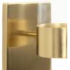 imageKate and Laurel Zabler Modern Metal Wall Sconce 5 x 6 x 10 Black Round Candle Holder with Removable Glass Cylinder for Flameless Candle Display in Bedroom or BathroomGold