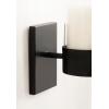 imageKate and Laurel Zabler Modern Metal Wall Sconce 5 x 6 x 10 Black Round Candle Holder with Removable Glass Cylinder for Flameless Candle Display in Bedroom or BathroomBlack