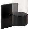 imageKate and Laurel Zabler Modern Metal Wall Sconce 5 x 6 x 10 Black Round Candle Holder with Removable Glass Cylinder for Flameless Candle Display in Bedroom or BathroomBlack