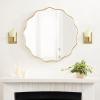 imageKate and Laurel Zabler Modern Metal Wall Sconce 5 x 6 x 10 Black Round Candle Holder with Removable Glass Cylinder for Flameless Candle Display in Bedroom or BathroomGold