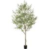 imageArtificial Olive Tree 9 Feet  Tall Faux Olive Tree 9ft 108in  Olive Trees Artificial Indoor with Natural Wood Trunk and Lifelike Fruits  Fake Olive Tree for Home House Decor Indoor