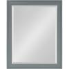 imageDesignOvation Bosc Framed Decorative Rectangle Wall Mirror 22 x 28 Gray Transitional Rectangular Vanity Mirror for Use as Bathroom Mirror for Over Sink or Refined Entryway MirrorGrey