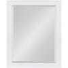 imageDesignOvation Bosc Framed Decorative Rectangle Wall Mirror 22 x 28 Gray Transitional Rectangular Vanity Mirror for Use as Bathroom Mirror for Over Sink or Refined Entryway MirrorWhite