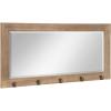 imageDesignOvation Kate and Laurel Pub Mirrors with 5 Metal Hooks WhiteGrey