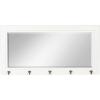 imageDesignOvation Kate and Laurel Pub Mirrors with 5 Metal Hooks WhiteWhite
