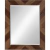 imageDesignOvation Rost Pieced Wood Framed Wall Accent Mirror 235x295 WhiteBrown