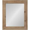 imageKate and Laurel Garvey Wood Framed Wall Mirror 36x30 Rustic WhiteRustic Brown