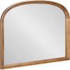 imageKate and Laurel Hatherleigh Modern Arched Wooden Wall Mirror 34 x 28 Rustic Brown Decorative Wood Basket Arch Mirror for Use as Vanity Bathroom Accent or Living Room Mantel DecorRustic Brown