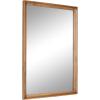imageKate and Laurel Hatherleigh Modern Farmhouse Rectangle Wooden Wall Mirror 24 x 36 Rustic Brown Decorative Wood Rectangular Mirror for Use in Bathroom Entryway or Bedroom