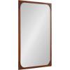 imageKate and Laurel Kenai Modern Rectangle Wooden Wall Mirror 24 x 36 Walnut Brown Decorative Wood Rectangular Mirror for Use as Bathroom Vanity Mirror or in Living Room Entryway or BedroomWalnut Brown