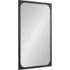 imageKate and Laurel Kenai Modern Rectangle Wooden Wall Mirror 24 x 36 Walnut Brown Decorative Wood Rectangular Mirror for Use as Bathroom Vanity Mirror or in Living Room Entryway or BedroomBlack