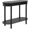 imageKate and Laurel Koji Modern Tiered Rectangular Console Table 36 x 14 x 30 Black Transitional TwoTier Wood Capsule Entryway Table with Storage for Use as Living Room Behind Couch Decor