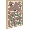 imageKate and Laurel Sylvie Groovy Mushrooms 1 Framed Canvas Wall Art by Carrie Cantwell 23x33 Natural Colorful Plant Illustration Art for Wall