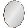 imageKate and Laurel Viona Modern Scalloped Round Mirror 32 Inch Diameter Bronze Decorative Circle Bathroom Mirror for Over Sink with Unique Rippled Edge for Wavy Wall Decor AccentBronze