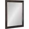 imageKate and Laurel Whitley Traditional Framed Wall Mirror 24 x 34 White Coastal Rectangle Bathroom Mirror with Transitional Profile and Beveled Edge DesignBronze