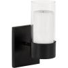 imageKate and Laurel Zabler Modern Metal Wall Sconce 5 x 6 x 10 Black Round Candle Holder with Removable Glass Cylinder for Flameless Candle Display in Bedroom or BathroomBlack