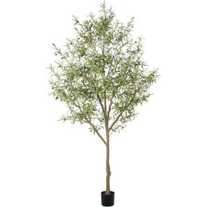 imageArtificial Olive Tree 9 Feet  Tall Faux Olive Tree 9ft 108in  Olive Trees Artificial Indoor with Natural Wood Trunk and Lifelike Fruits  Fake Olive Tree for Home House Decor Indoor