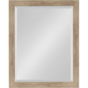 imageDesignOvation Beatrice Framed Decorative Rectangle Wall Mirror 27x39 Rustic BrownRustic Brown