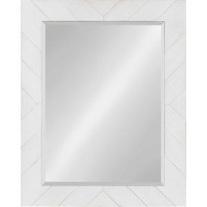 imageDesignOvation Rost Pieced Wood Framed Wall Accent Mirror 235x295 WhiteWhite