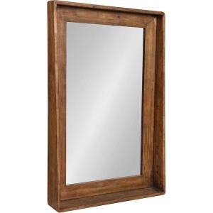 imageKate and Laurel Basking Vertical Wood Wall Mirror with Shelf Warm Caramel Brown 24 x 36Brown