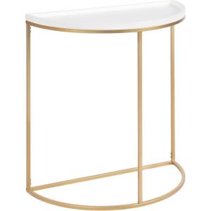 imageKate and Laurel Dorrah MidCentury HalfCircle Console Table for Entryway Storage and Decor 28x14x30 WhiteGold