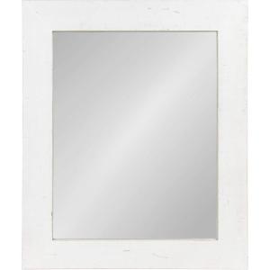 imageKate and Laurel Garvey Wood Framed Wall Mirror 36x30 Rustic WhiteWhite